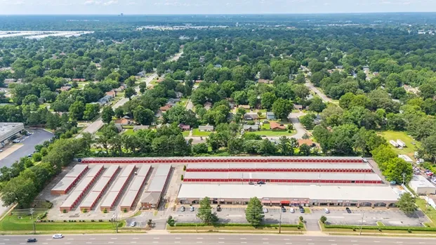 Exterior Drone Image of Devon Self Storage Facility in Memphis, TN