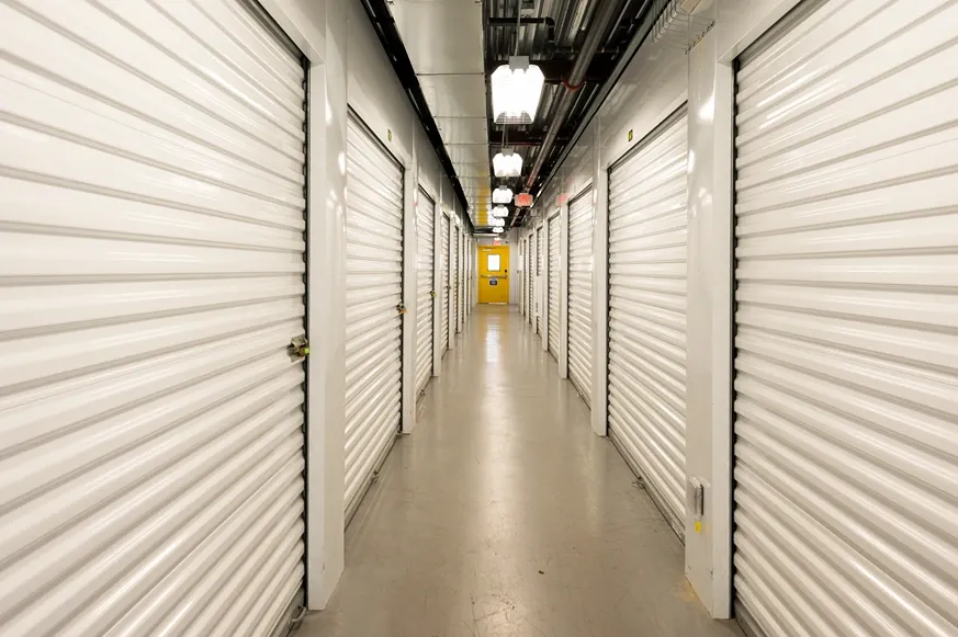 Inside storage unit facility, hallway of storage units Devon Self Storage - Two Notch Road