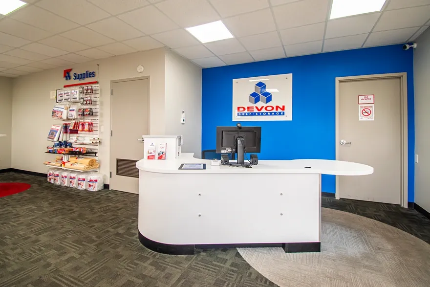 Office with storage supplies