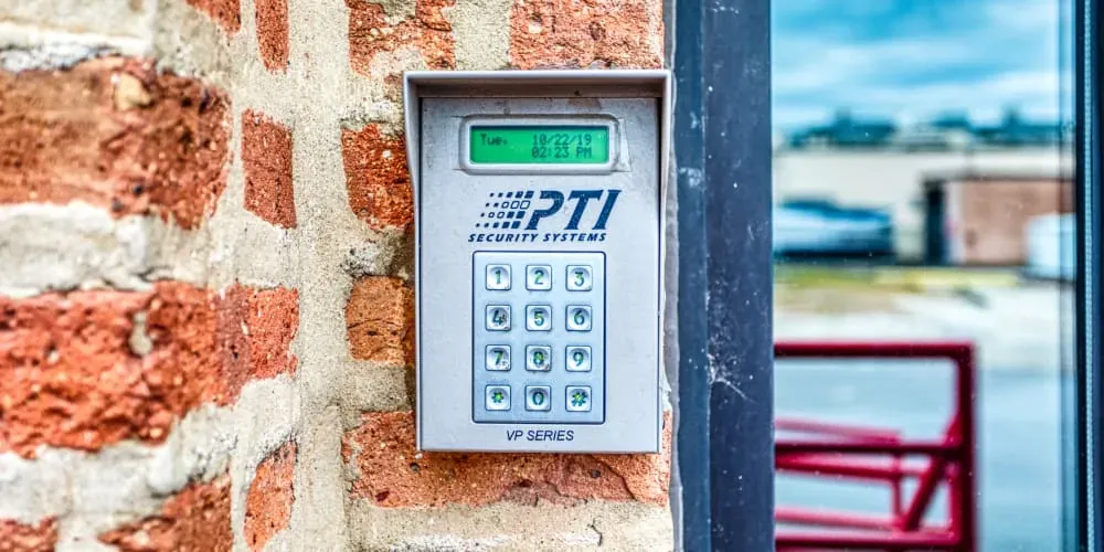 Keypad access system at Devon Self Storage gate