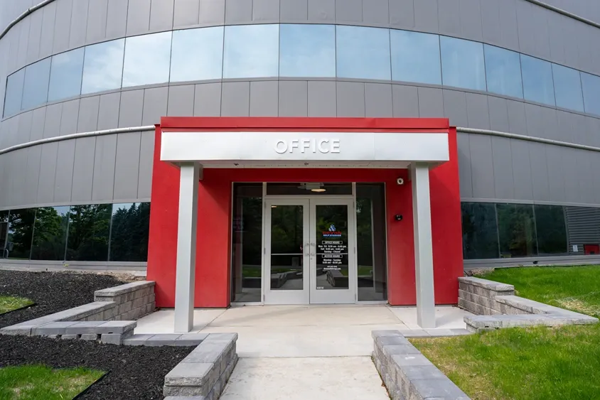 Exterior view of Southfield Michigan Self Storage facility with drive-up access units