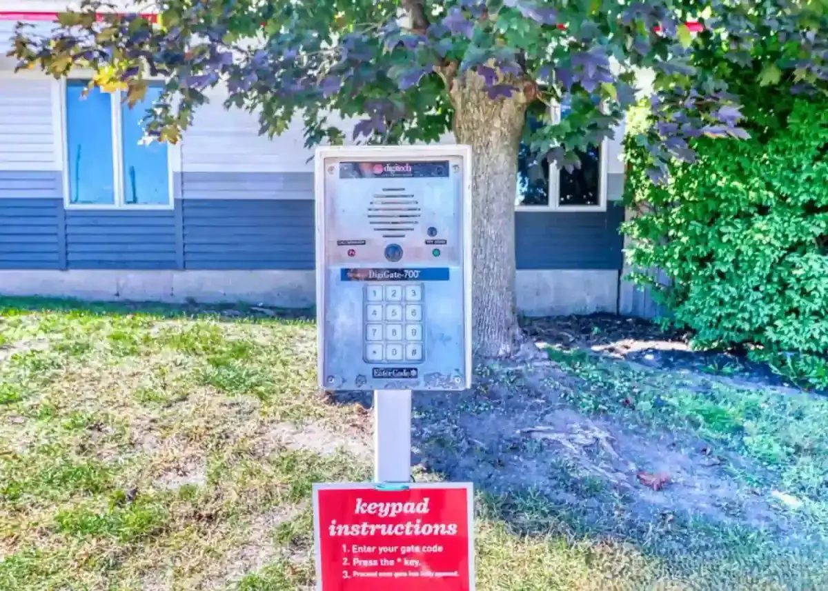Keypad to enter storage facility in Wyoming, MI, Devon Self-Storage - 36th ST SW