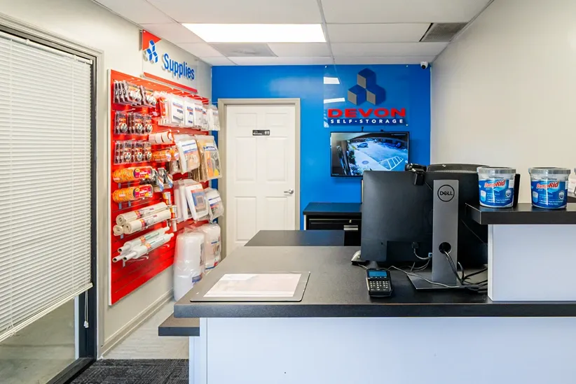 Office with storage supplies