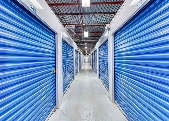 Hallway to large storage units