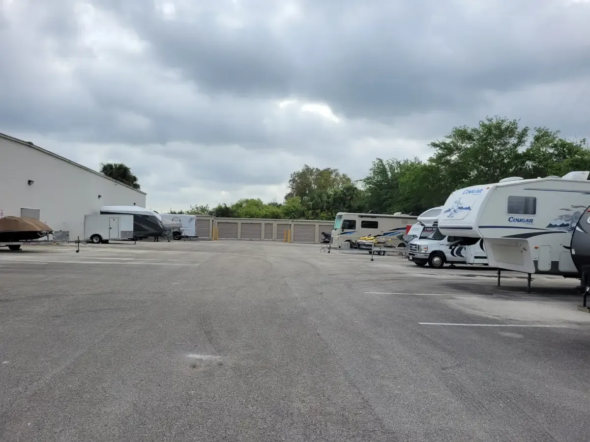 Parking lot at Devon Self Storage in Port St. Lucie.