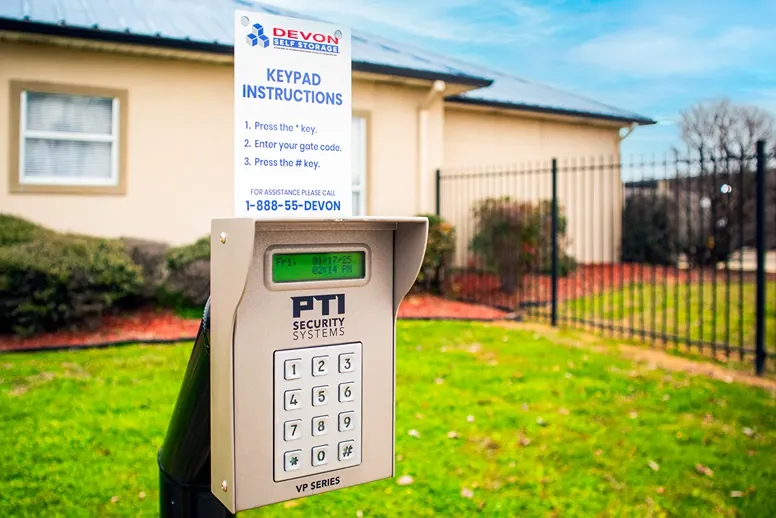 Keypad to Devon Self Storage - Ridgeland