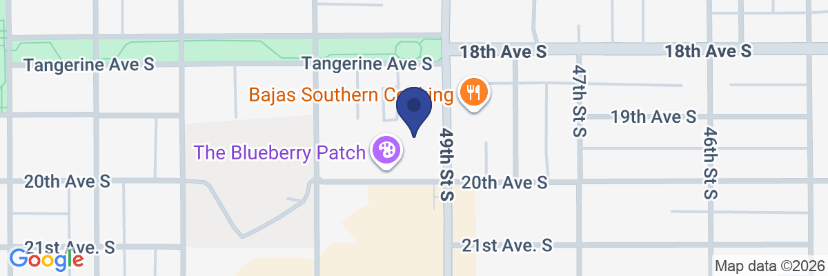 Map showing facility locations