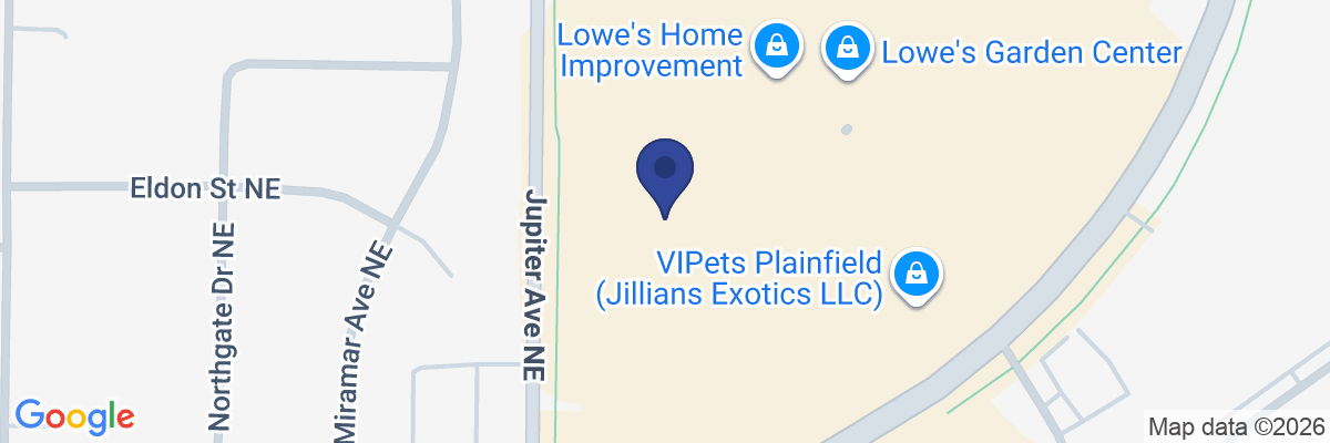 Map showing facility locations