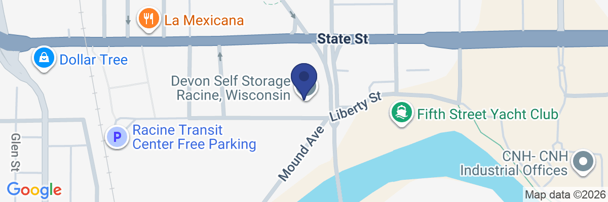 Map showing facility locations