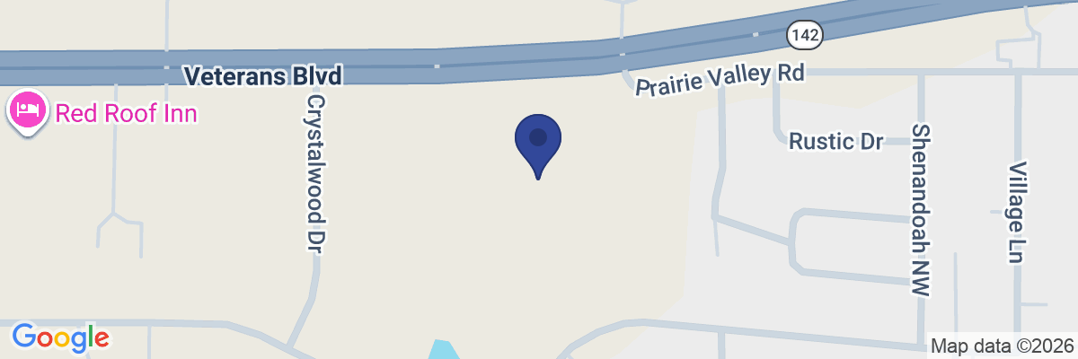 Map showing facility locations