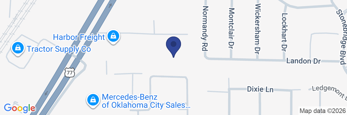 Map showing facility locations