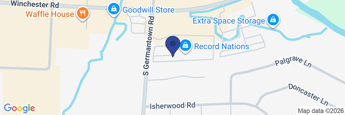 Map showing facility locations