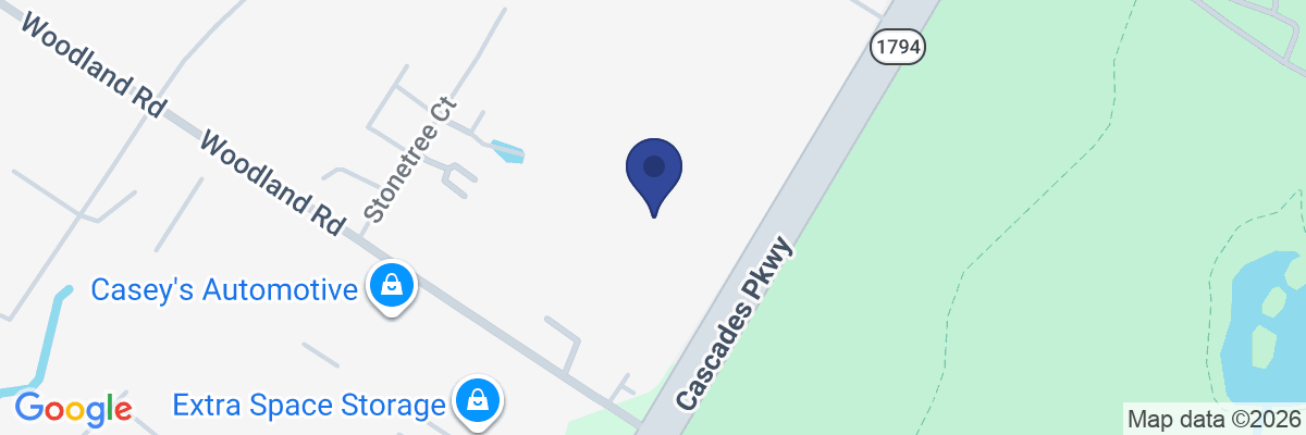 Map showing facility locations