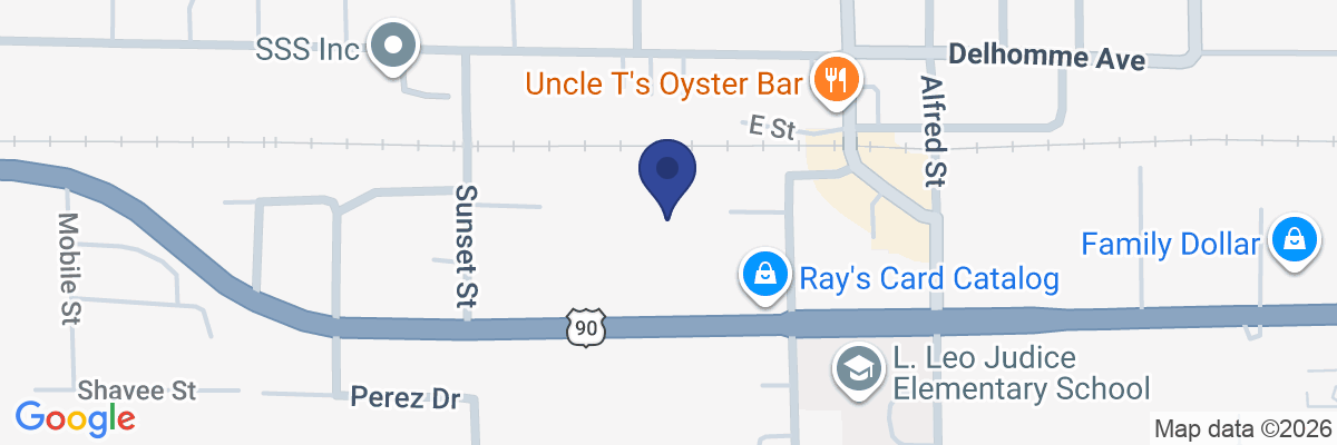 Map showing facility locations