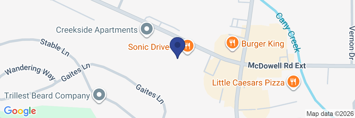 Map showing facility locations