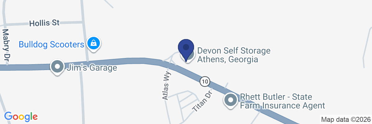Map showing facility locations