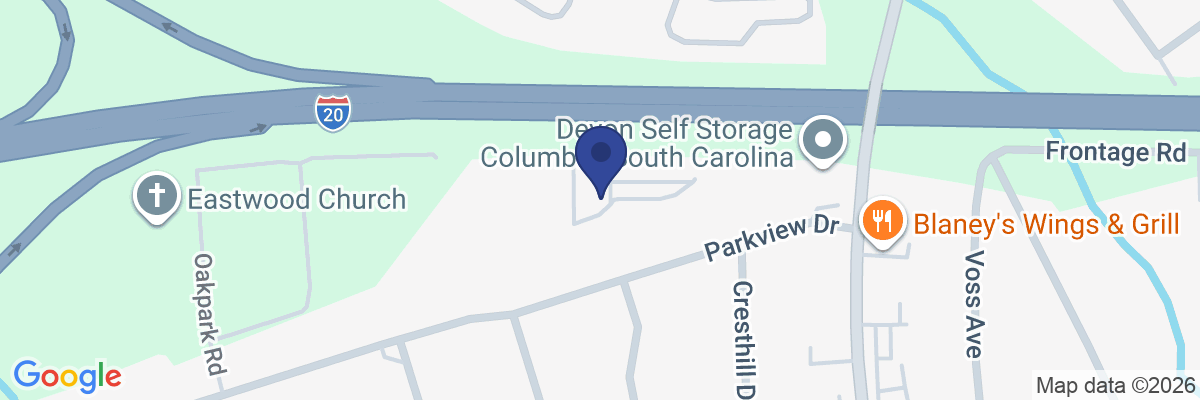 Map showing facility locations