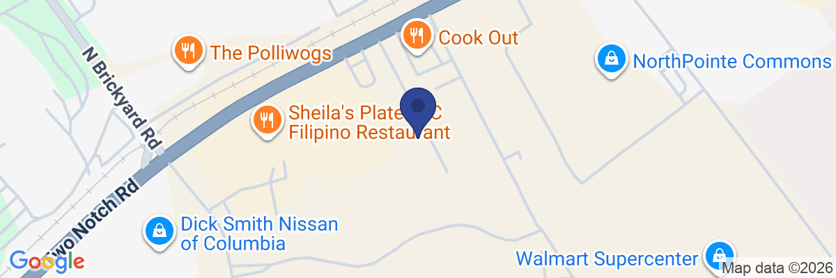 Map showing facility locations