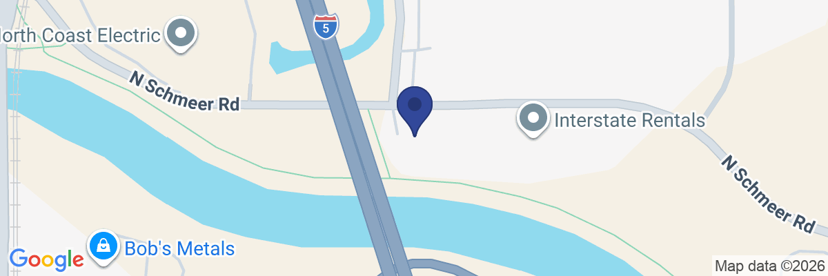 Map showing facility locations