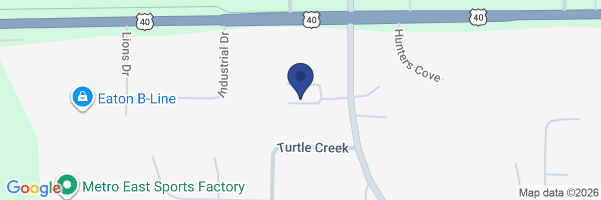 Map showing facility locations