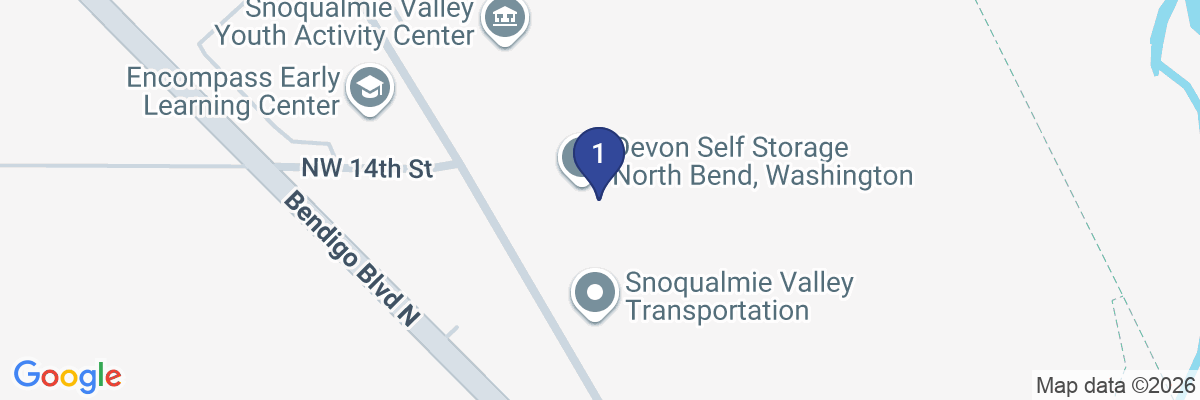 Map showing facility locations