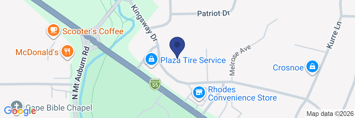 Map showing facility locations