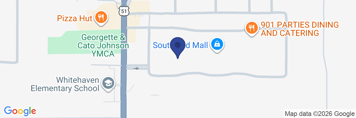 Map showing facility locations