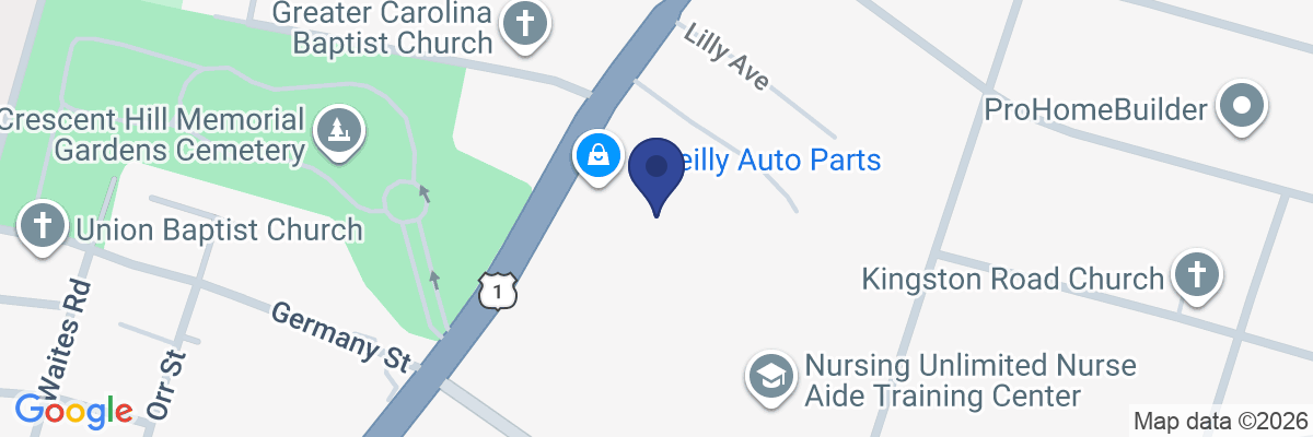 Map showing facility locations
