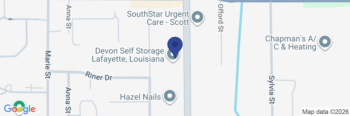 Map showing facility locations