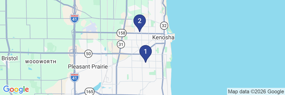 Map showing facility locations