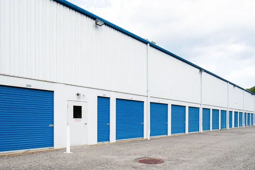 Self Storage in Pittsburgh, PA, line of storage units