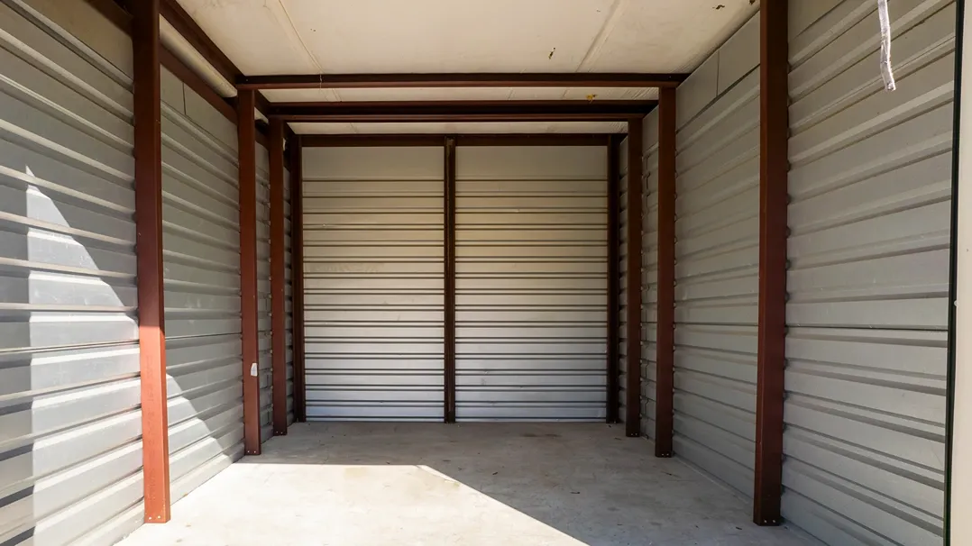 Inside a storage unit at Devon Self Storage League City, Texas