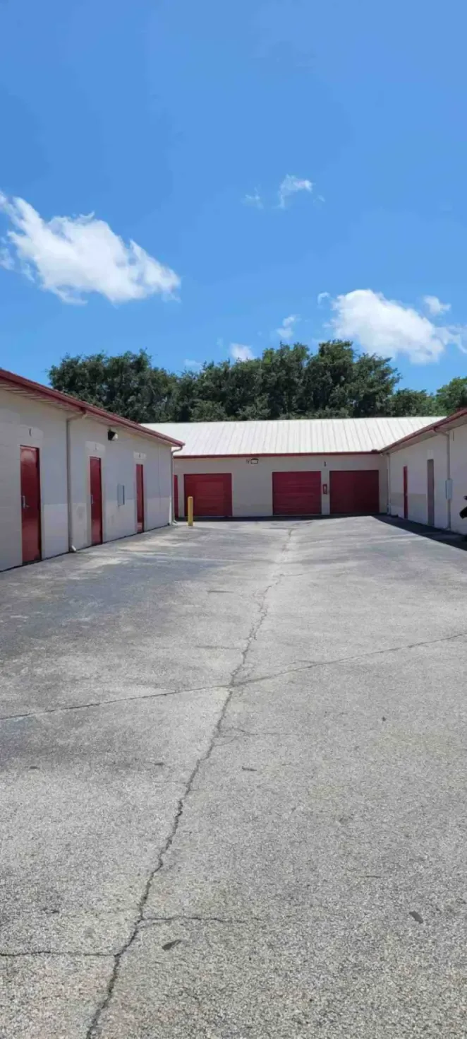 Drive-up units at Devon Self Storage in Daytona Beach.