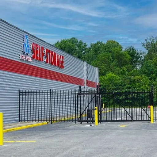 Security gate at Devon Self Storage in Macon.