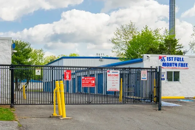 gated entry to Self Storage in Sterling, VA, on Cascades Parkway