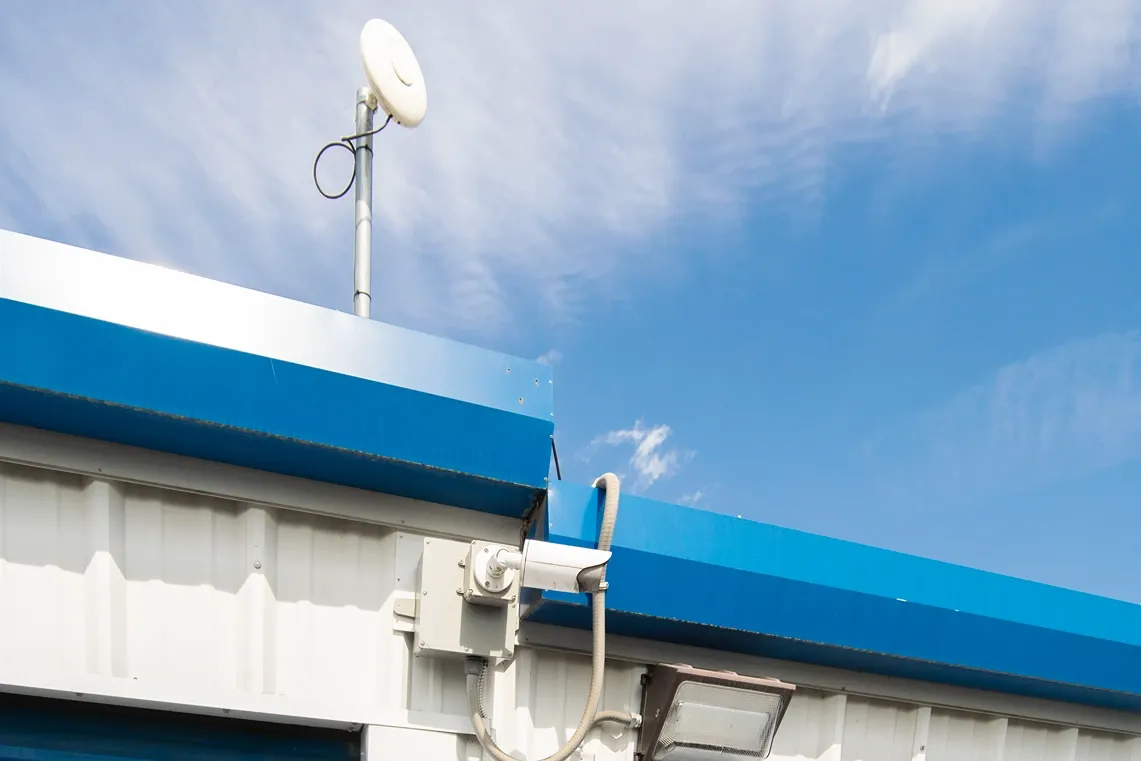security camera on roof at Self Storage in Sterling, VA, on Cascades Parkway