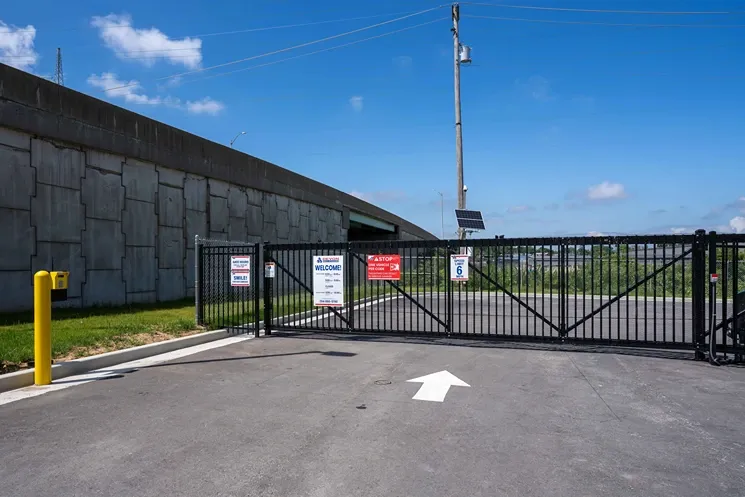 Front security gate Devon Self Storage St. Louis, MO