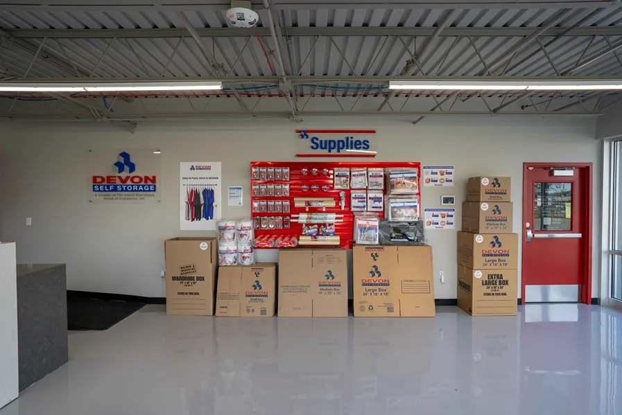 Devon Self Storage Fraser MI, packing supplies.
