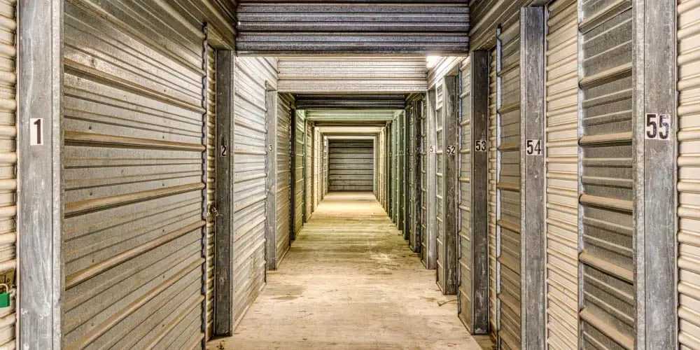 The interior storage units at Devon Self Storage in Austin, Texas