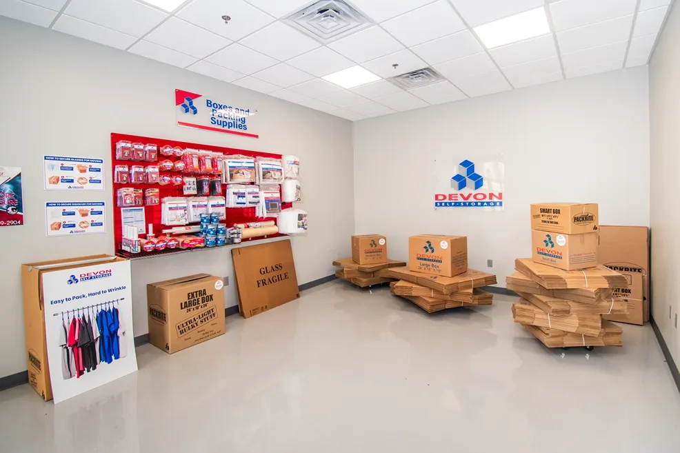 Interior merchandise image at Devon Self Storage Devon - Buchanan Ave