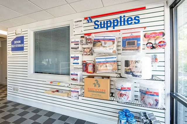 Interior merchandise image of Devon Self Storage Village Commons