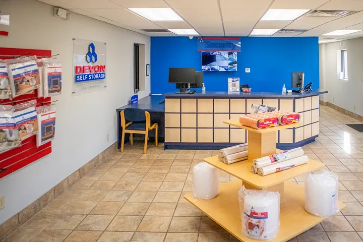 Interior image of Devon Self Storage office McDowell Road