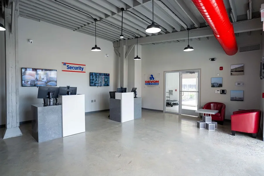 Devon Self Storage Unruh, PA office area to rent storage or buy supplies