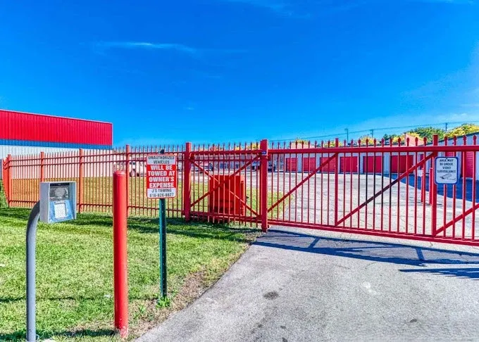 Gate access to storage off Ball Ave in Grand Rapids, MI, Devon Self Storage- Ball Ave.