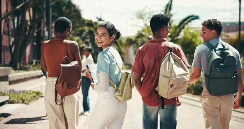 A group of college students.