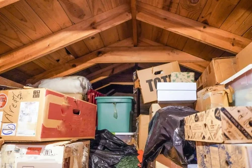 Storage in the attic