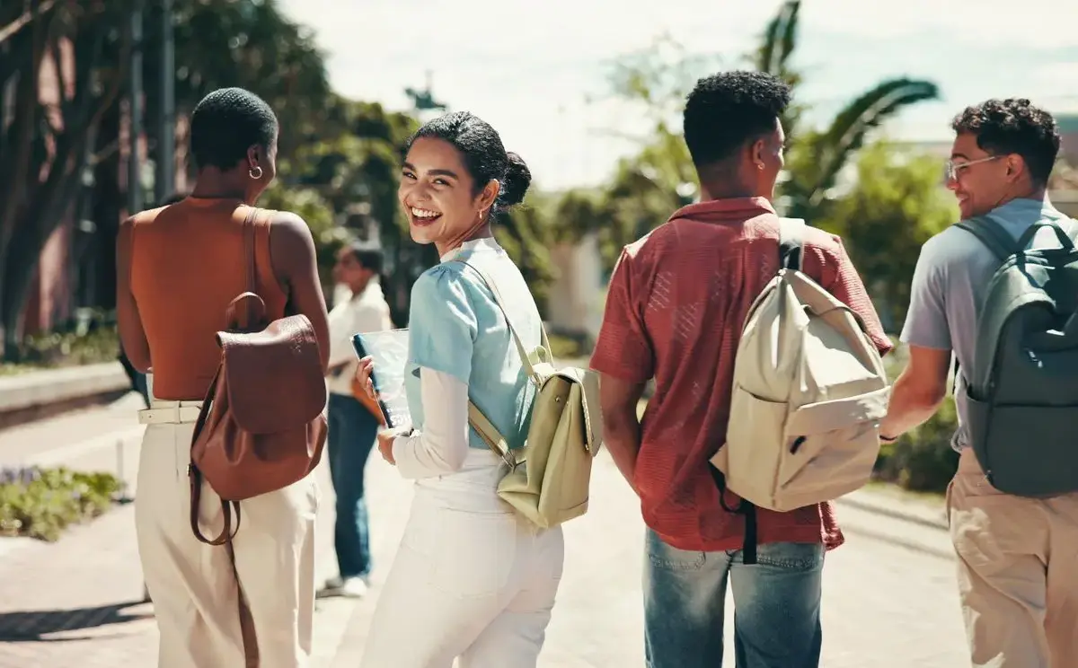 A group of college students.