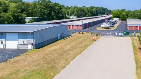 Exterior view of Devon Self Storage access gate in North Holland, MI