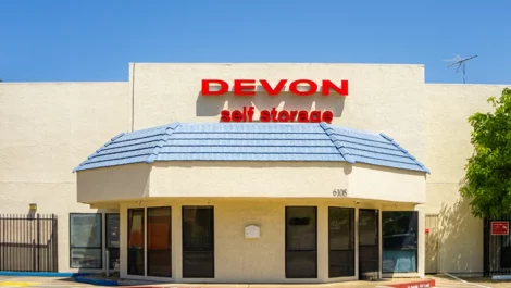Self storage facility entrance in Orangevale, CA, at Devon Self Storage Orangevale, CA