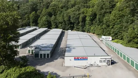 Self Storage in Camp Horne, PA outdoor storage options. Drive up. Surrounded by trees.